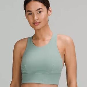 Lululemon Athletica Mint Wunder Train Longline Bra padded sz 6 sporty like new